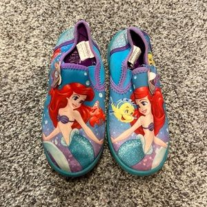 11–12 little girls,swim shoes-perfect for the lake/ ocean Disney little mermaid